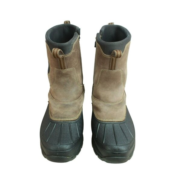 LL Bean Storm Chaser Brown Leather Insulated Chelsea Duck Boots Size 10.5 M - Picture 5 of 9